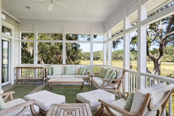 Porch with marsh view