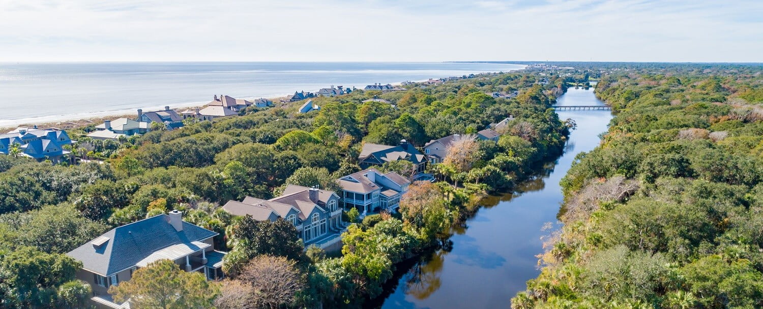 Aerial Shot of Kiawah Island