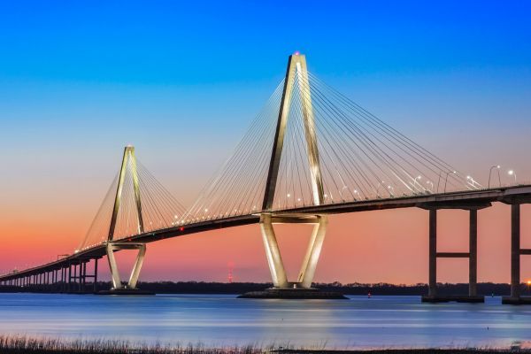 Sunset on Ravenel Bridge Charleston