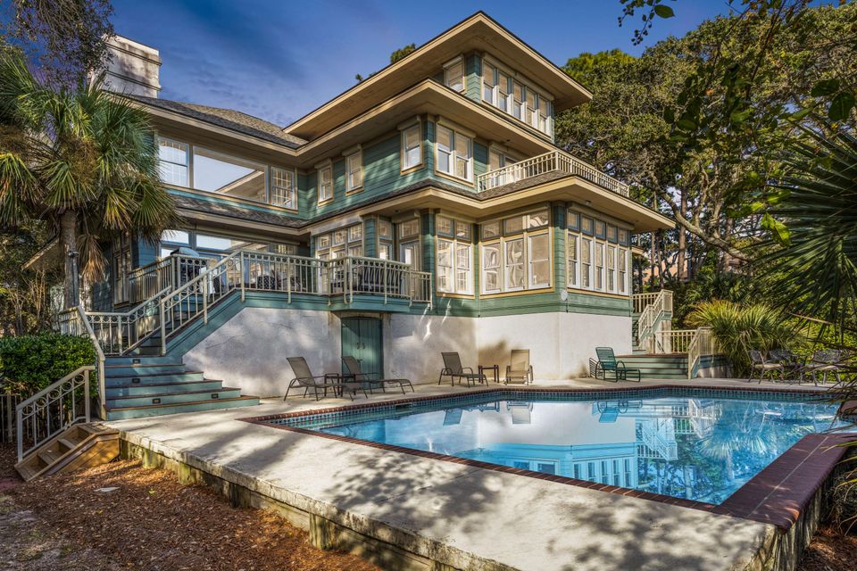 Exterior of house with pool