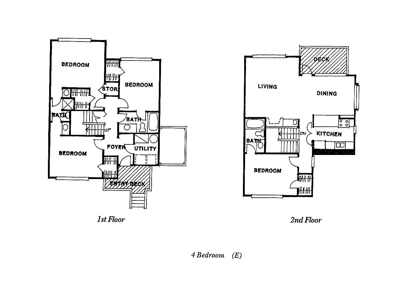 4 BR Floor Plan