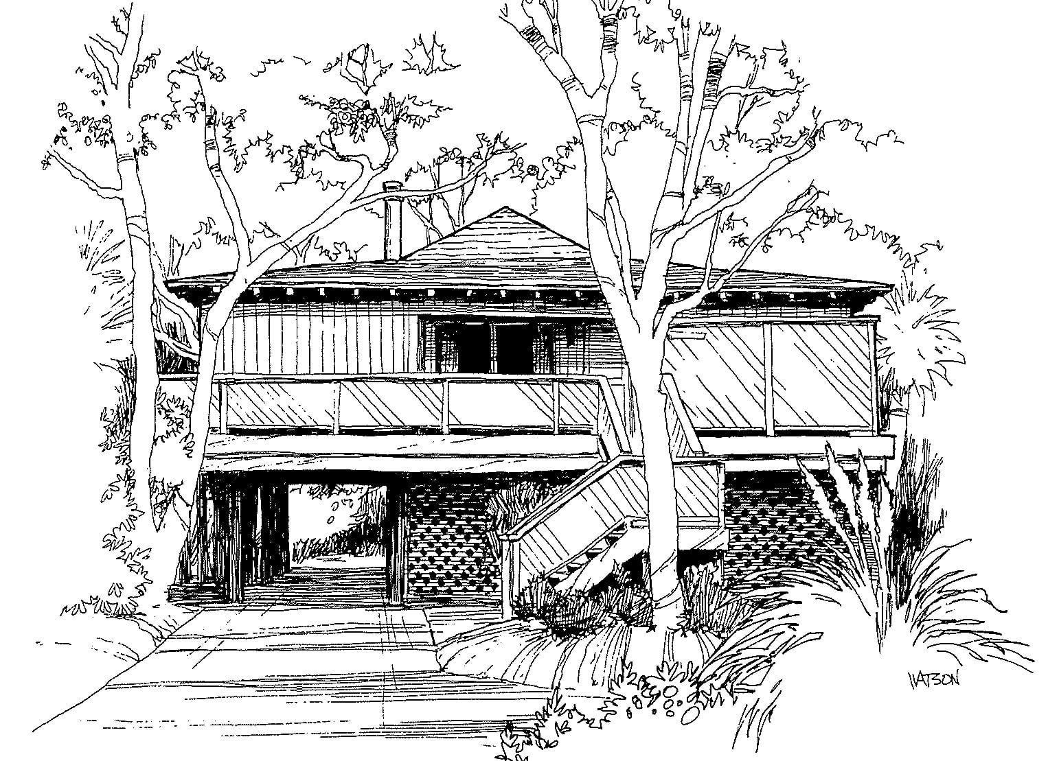 Sparrow Pond Cottage Sketch