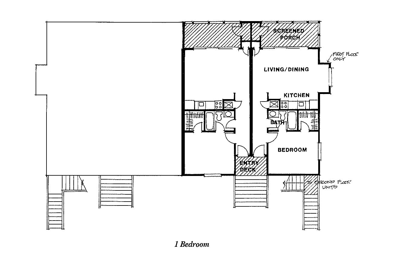 1 BR Seascape Floor Plan