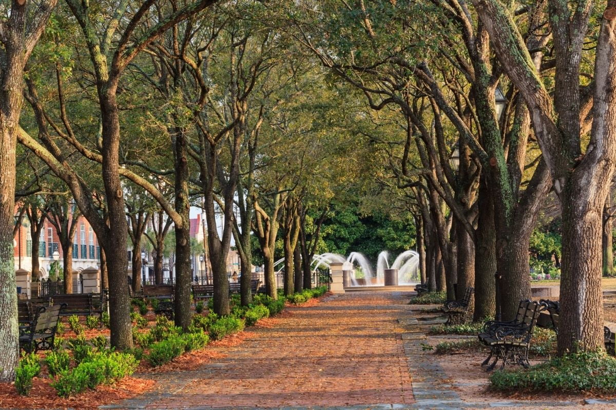 Park in French Quarter Charleston