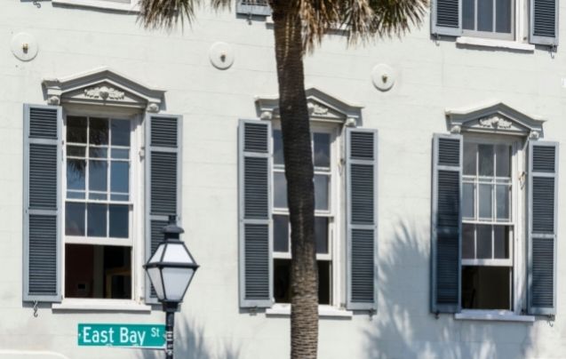 Walk to East Bay Sign in Wraggborough Charleston