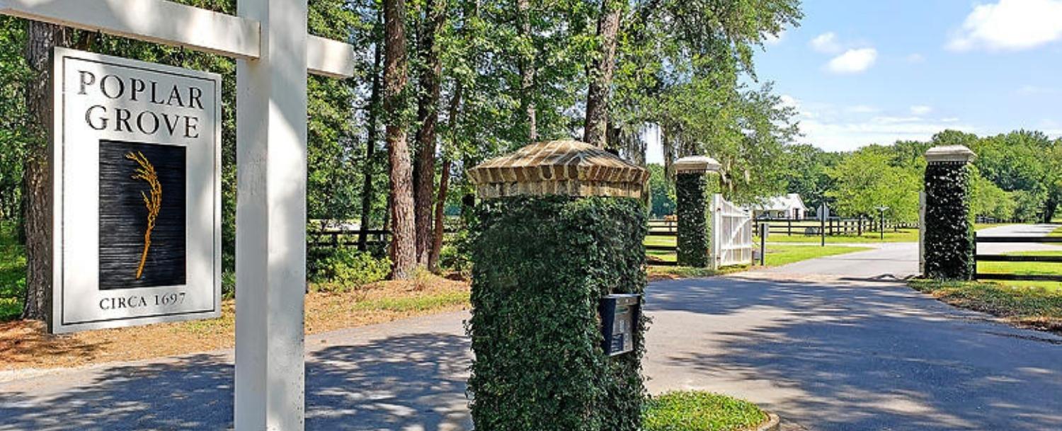 Poplar Grove Charleston Entrance Gate