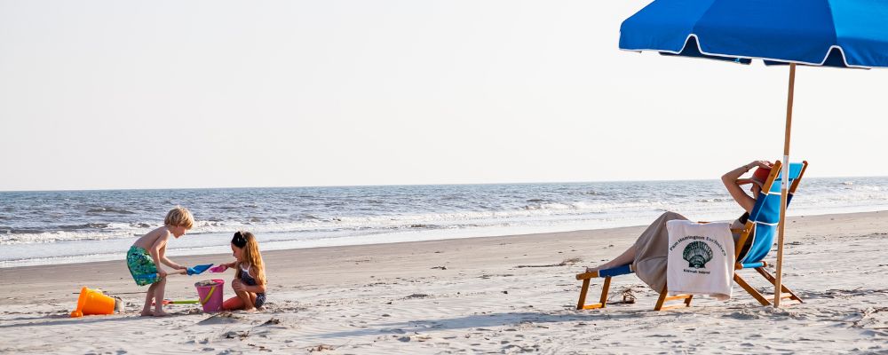 Kids Playing at Kiawah Island Beach