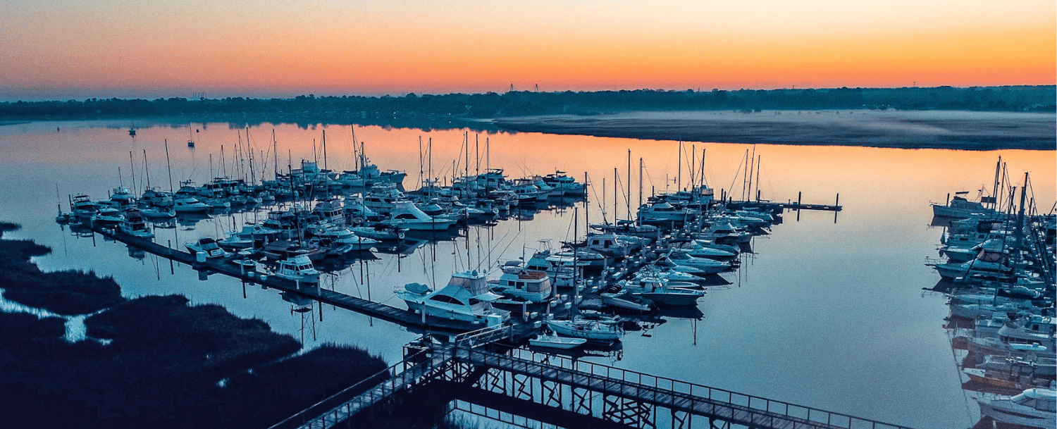 Headquarters Johns Island Marina at Dawn
