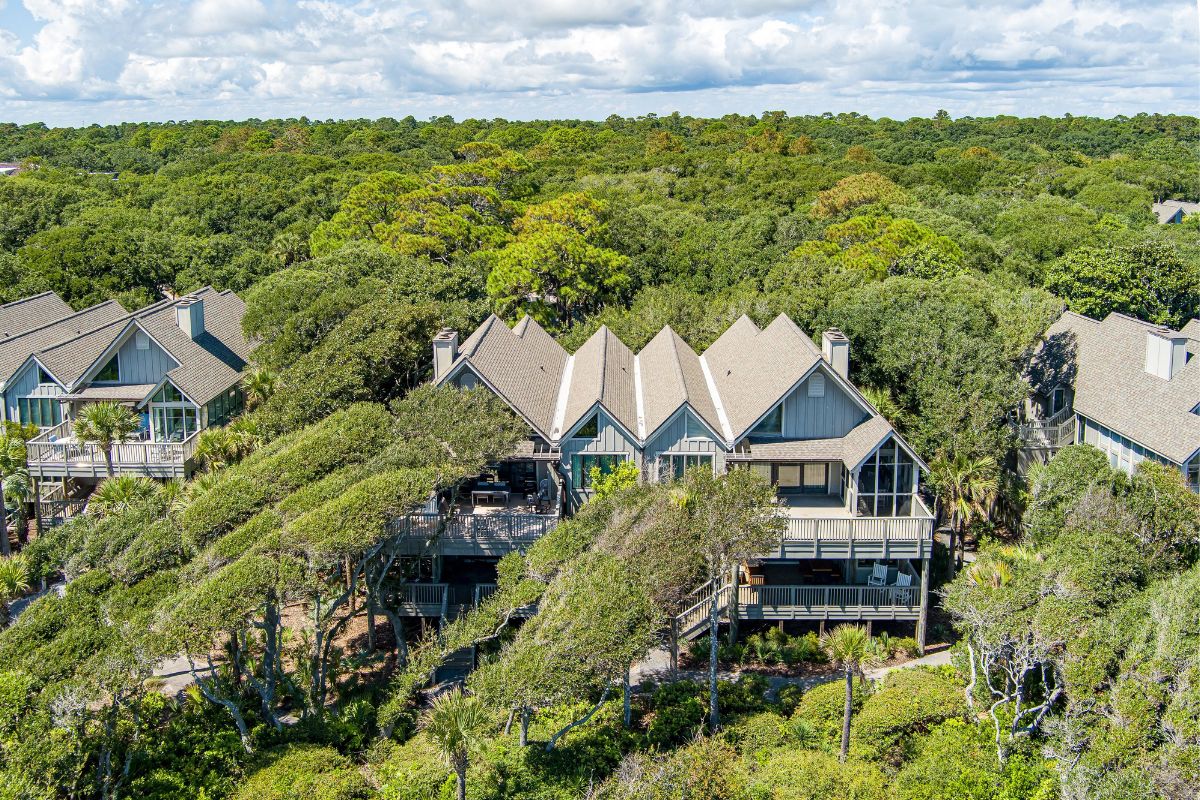 Rear Elevation of Seascape Villas Real Estate Kiawah Island
