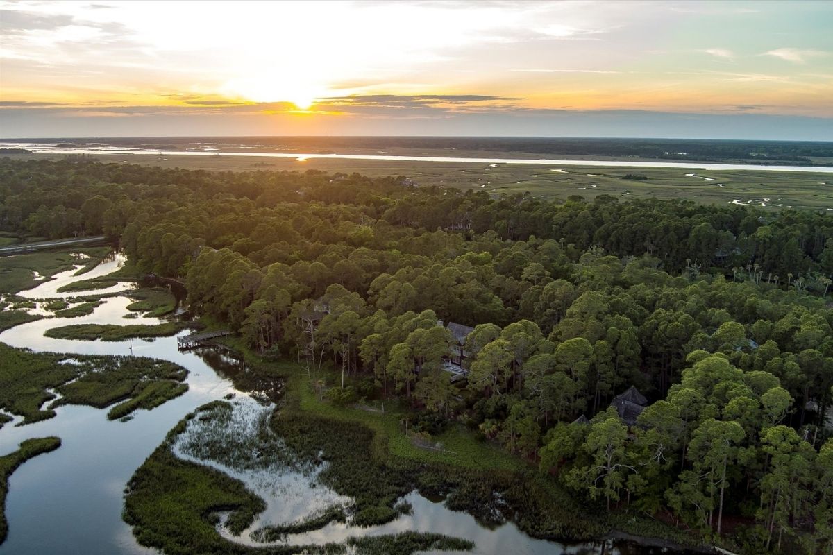 Sunset in The Preserve Kiawah Island